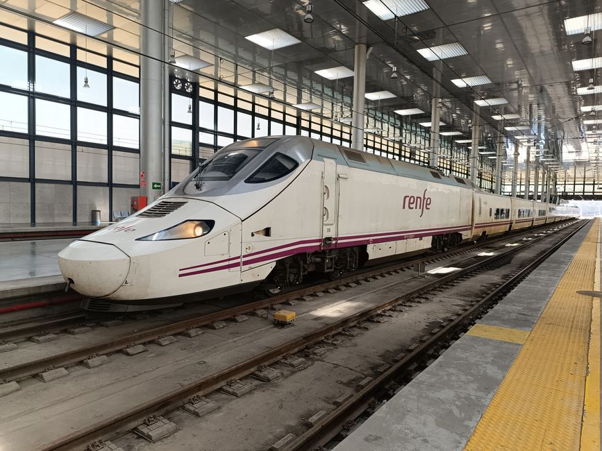 High-speed train at a European station platform